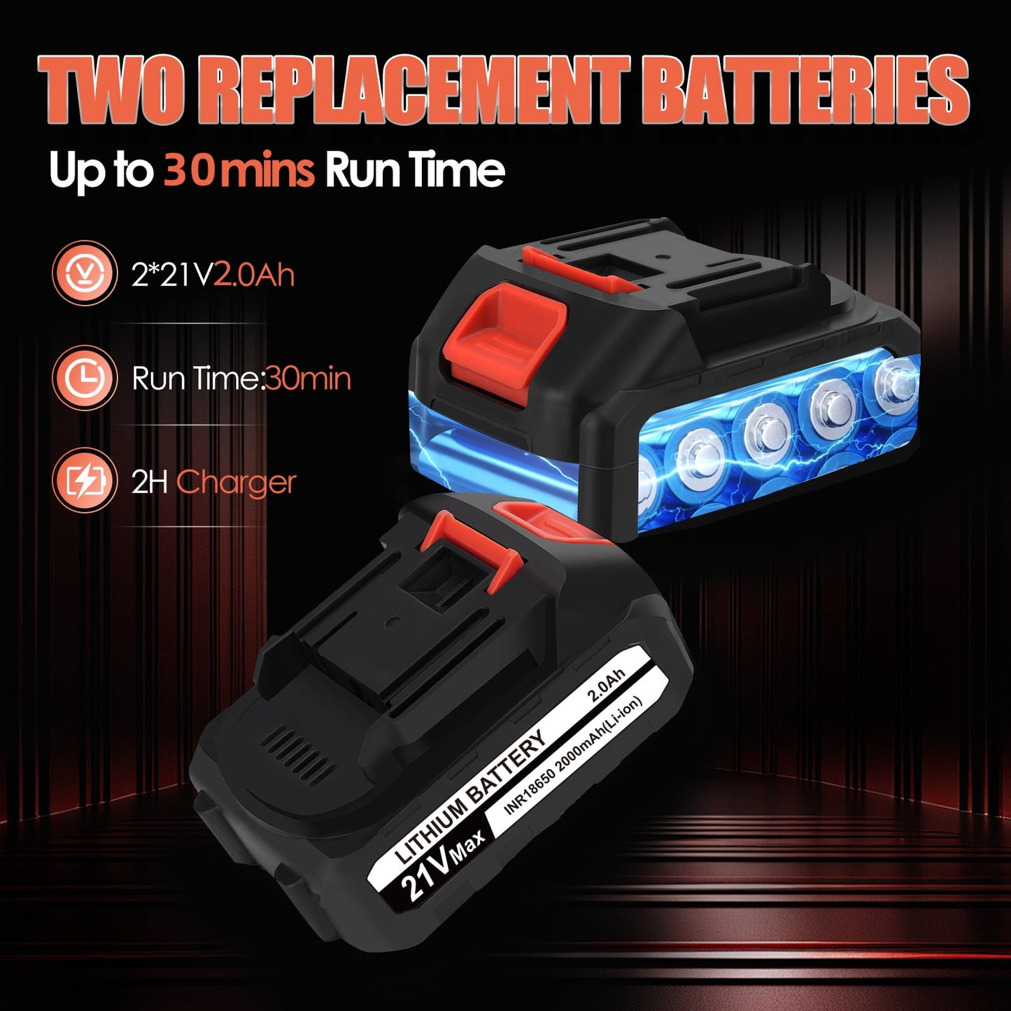 Cordless Car Buffer Polisher kit with 2x2000mAh 21V Batteries, 6 Inch Car buffer Waxer Kit with 6 Variable Speed & Extra 7 PCS Attachments, Polisher For Car Detailing,Boat Sanding,Scratch Removing