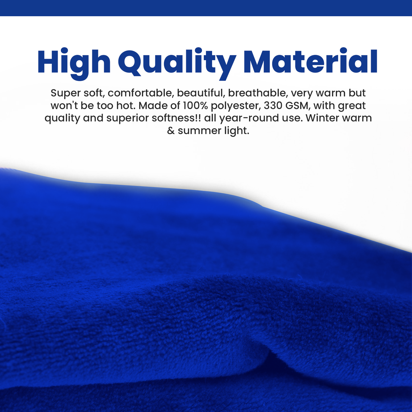 Strlinen Travel Blanket and Pillow - Premium Soft 2 in 1 Airplane Blanket with Soft Bag Pillowcase, Hand Luggage Sleeve and Backpack Clip (Blue)