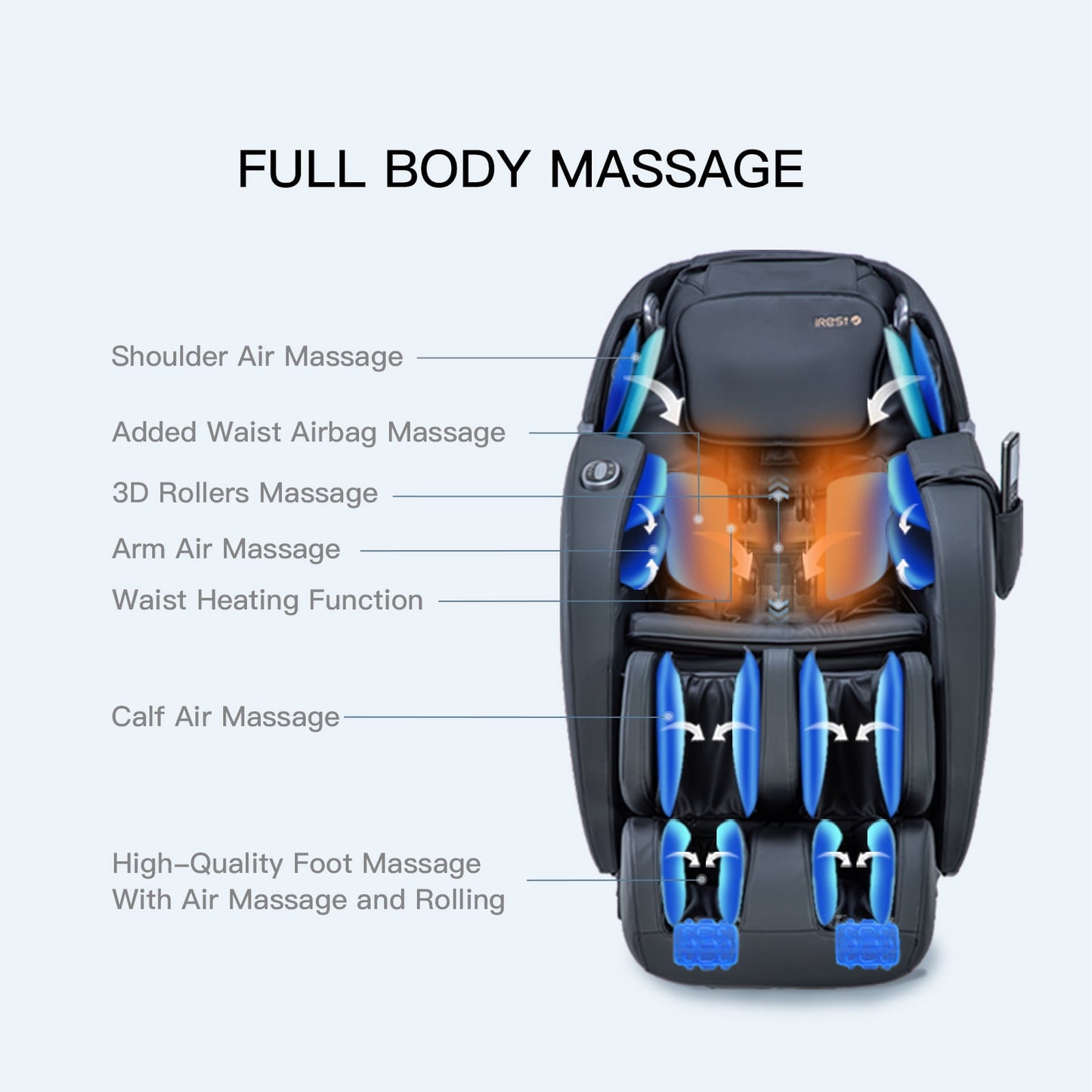 Full Body Massage Chair,Shiatsu Recliner with Zero Gravity,Bluetooth, Heat Therapy, Black