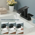 TVOFEK Waterfall Centerset Bathroom Faucets for 2 or 3 Hole with Metal Pop up Drain and cUPC Hose, 4 inch Matte Black Two Handles Basin Sink Faucet for Vanity RV Lavatory