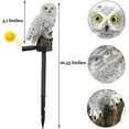 BUGHUT Solar Garden Light Outdoor, Owl Solar Garden Stake Light, Waterproof Warm White LED Light for Garden, Patio, Yard, Lawn, Walkway Decoration (White)