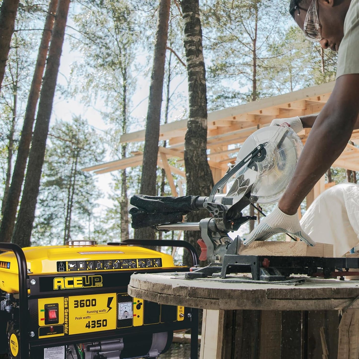 Aceup Energy Portable Generator 4500 Watt Gas Powered Equipmen Kit, Pull Cord Start,4000W Generator EPA & CARB Compliant