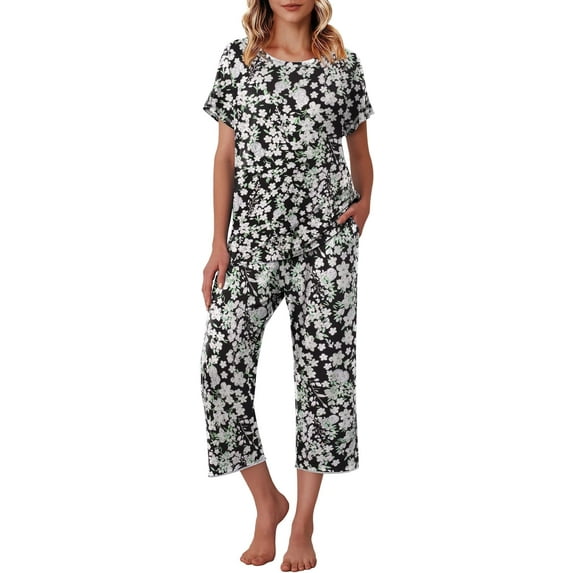 WQD Womens Pajamas Set 2 Piece Ruffle Pj Soft Tank Top and Shorts Sleepwear Set Bridal Pajama for Women Set
