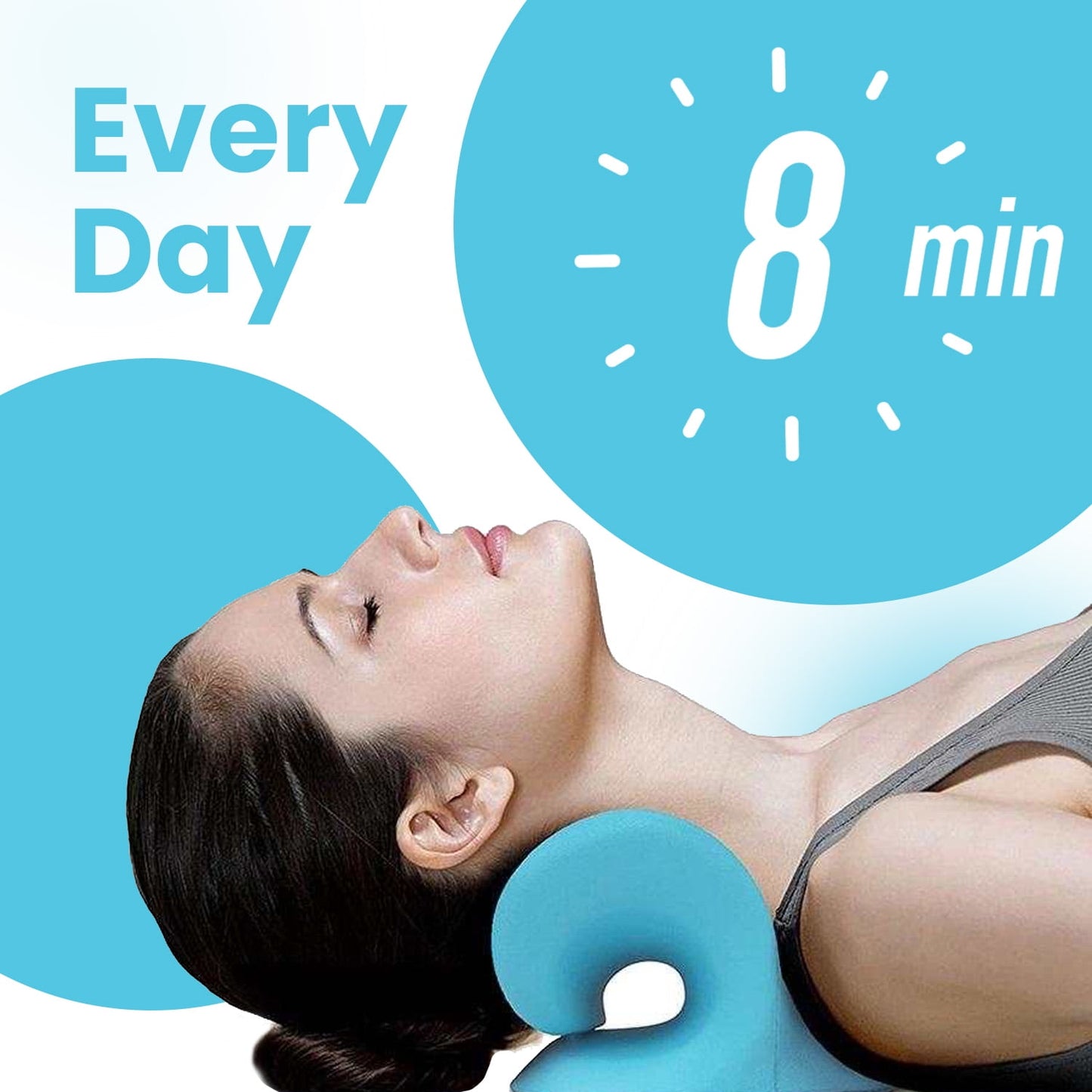Strlinen Neck and Shoulder Relaxer, Cervical Traction Device for TMJ Pain Relief and Cervical Spine Alignment, Chiropractic Pillow Neck Stretcher (Black)