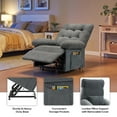 Bestier Power Lift Recliner Chair for Elderly Small Recliners for Living Room with Side Pocket,Dark Grey