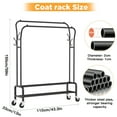 UNTIMATY Heavy Duty Clothes Rack for Hanging Clothes, Metal Rolling Garment Clothing Racks with Wheels Double-Rod 8 Hangers 2 Shoe Shelves, Black