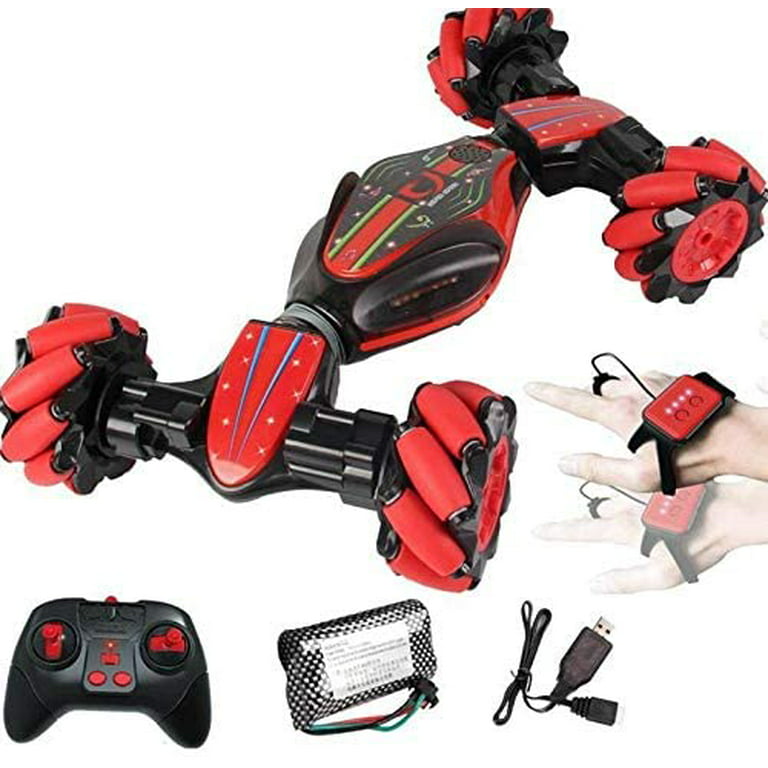 Terra RC Stunt Gesture Sensing Climbing .Car for Kids with Off-Road, Sports Mode, 40 Min Standby Suitable for Any Terrain, 2.4G Gesture Controlled Double-Sided Remote-Control Toy | Red