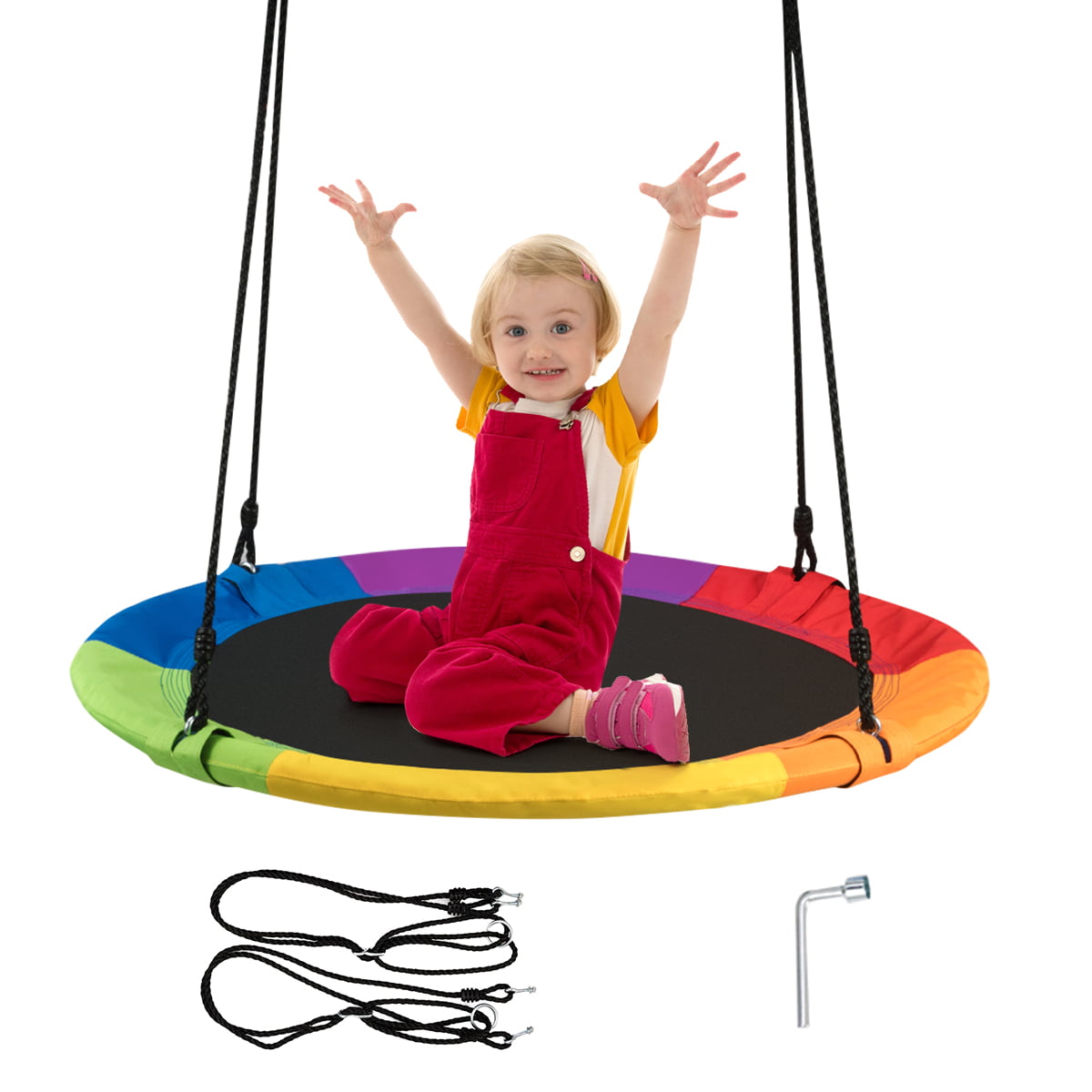 Swing Sets for Outdoor Tree Swing for Kids Toddler, Round Swing