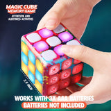 Junipel Cool & Plastic Made Cubik LED Flashing Cube Memory Game - 5 Brain Memory Games for Kids And Children Developing Hand-Eye Coordination And Memory Learning Skills