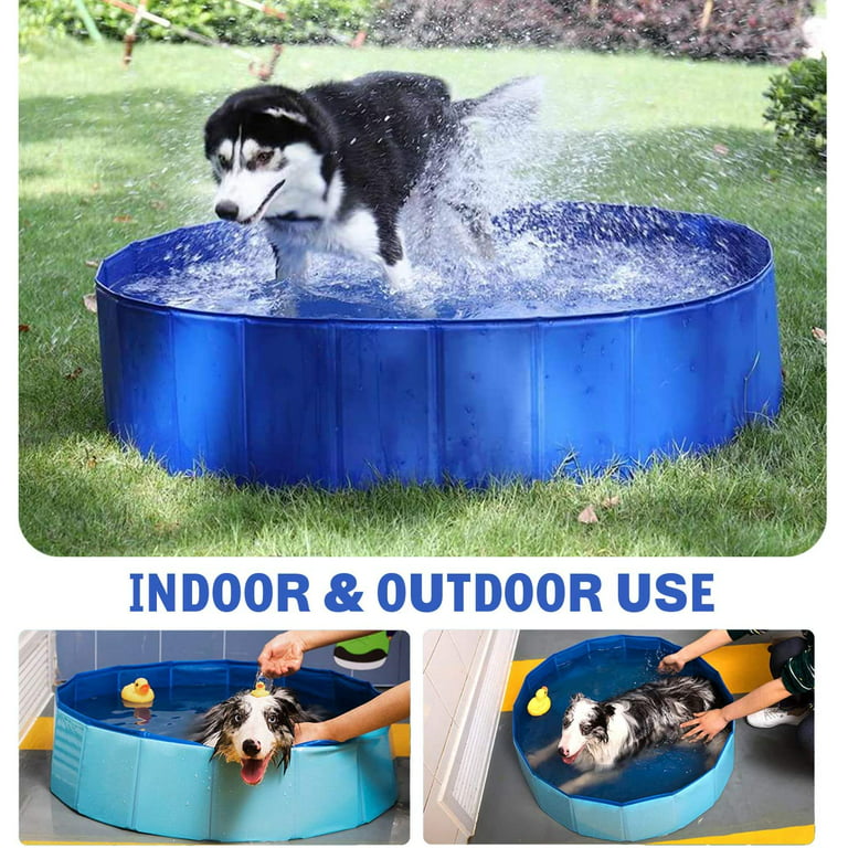 Land Safe & Secure Heavy-Duty Extra-tough PVC material Pet Pool for Outdoor Baths of Dogs and Cats| M – 39.5” x 12”