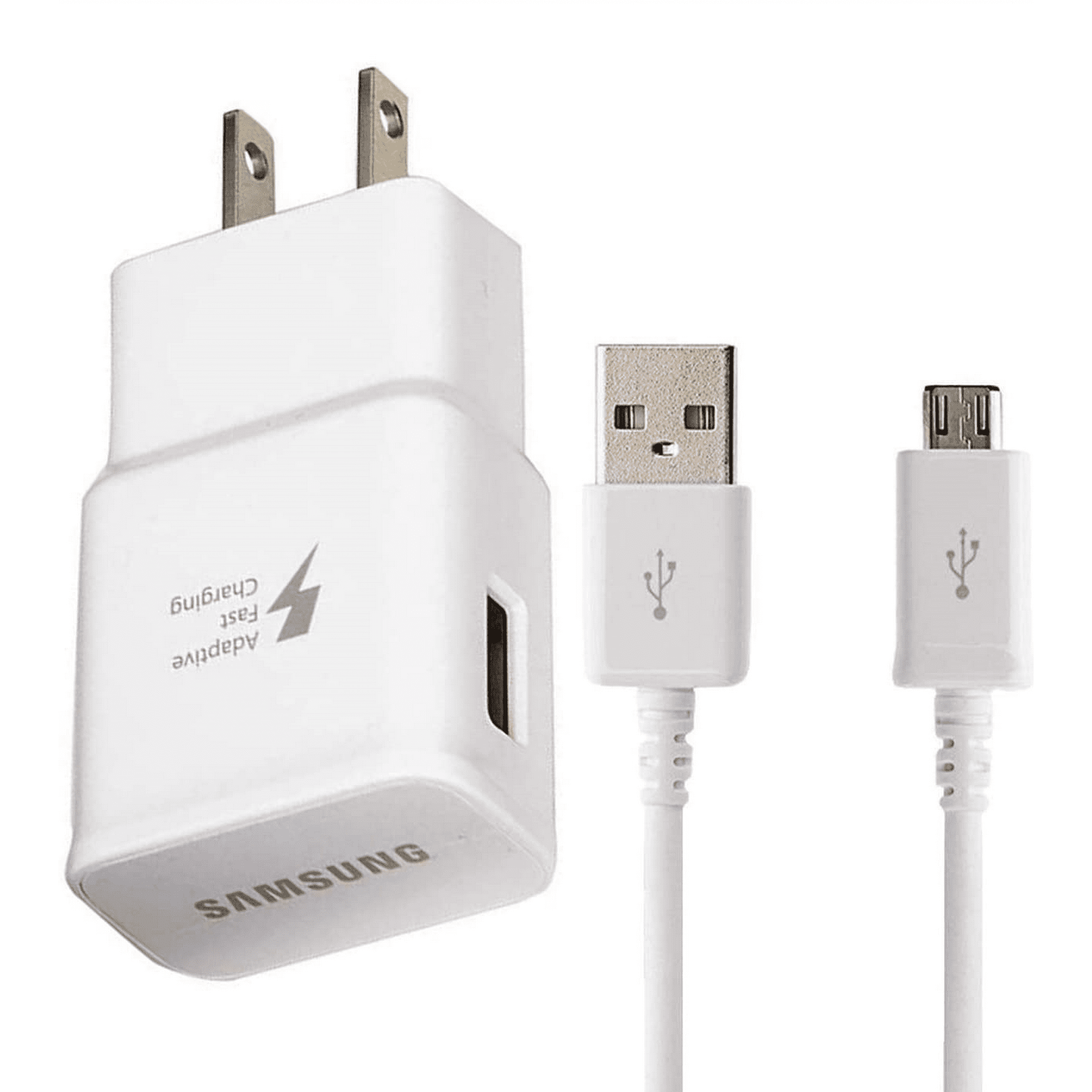 Adaptive Fast Wall Adapter Micro USB Charger for Samsung Galaxy Tab A 9.7 Bundled with UrbanX Micro USB Cable Cord 4ft Super Fast Charging Kit - White