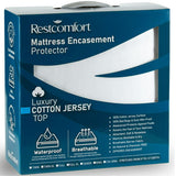 Rest Comfort Cotton Jersey Top Zippered Mattress Encasement Bed Protector, Twin Size