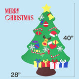 Smiley DIY Felt Christmas Tree for Kids, Unique Hands and feet Design with 30pcs&nbsp;
