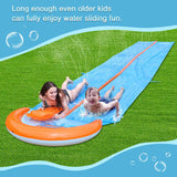 Terra Slip and Slide, 30Ft Extra Long Slip and Slide, Double Race Lawn Water Slides, for Outdoor with 2 Body boards Summer Water Toys, Big Slip and Slide for Kids & Adult Fun Play