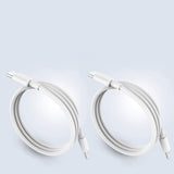 Cherry Sturdy and Durable Flexible White Charging Cable for Aple Compatible Devices 2 Pcs Set