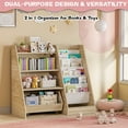 4-Tier Kids Bookshelf and Toy Storage, Book Shelf for Kids Rooms, Wooden bookcase for Toddler Children Baby in Nursery Playroom Living Room - Idea Gifts for Boys and Girls (Oak)