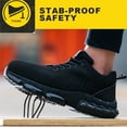 MANLEGU Steel Toe Shoes for Men Women Lightweight Work Shoes Indestructible Safety Sneakers Comfortable Steel Toe Sneakers Mens Work Tennis Shoe for Industrial Construction Size9