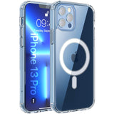 Gianna Magnetic Clear for iPhone 13 Pro Case [Anti-Yellowing] Compatible with MagSafe Chargers and Accessories Shockproof Protective Case Ultra Slim Thin Cover 6.1 inch 2021 - Clear