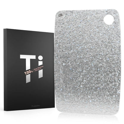 100% Pure Titanium Cutting Board – EPA-Certified Cutting Board, Double-Sided Pure Titanium Cutting Board for Kitchen and Outdoor Cooking (12"x8")