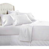 400-TC Egyptian Cotton Sheet Set Fits 16" Deep (Queen, Solid, White )