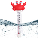 Blossom Unbreakable Floating Pool Thermometer - Water Temperature from -10 to 50°C - Shatterproof Pool Thermometer Floater with Tether for Indoor & Outdoor Swimming Pools - Crab