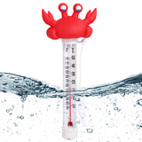 Boxgear Crab Floating Pool Thermometer - Aquarium Thermometer Water Temperature from -10 to 50°C - Shatter Proof Pool Thermometer Floater with Tether for Outdoor & Indoor Swimming Pools, Ponds,Spa