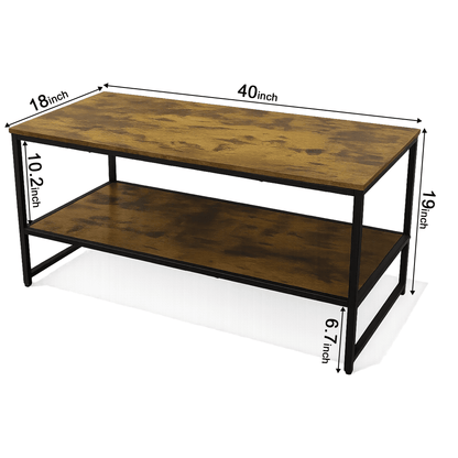 Dowellia 3-Piece Coffee Table Set for Living Room, End Table Set with Storage, Includes 1 Coffee Table and 2 End Tables, Rustic Brown