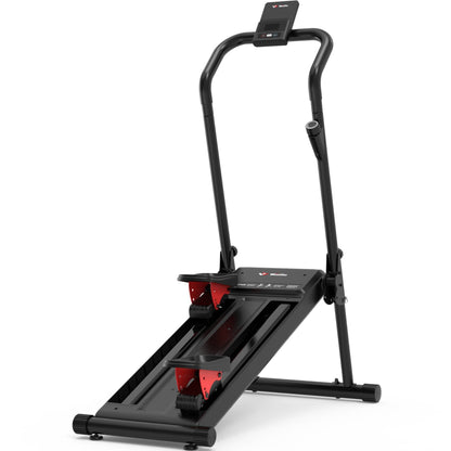 Magnetic Stair Stepper Machine with Level-Free Resistance Control, Cardio Climber for Home Gym, Compact Vertical Stepping with 8-Type Data Display, Tablet Holder, 2 Incline Levels, Transport Wheels