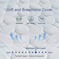 GREOO Full Size Mattress Euro Top, 12" Hybrid Mattress in a Box, Low Motion Transfer Breathable Construction Pressure Relief Individually Pocket Coils Firm Blue and White
