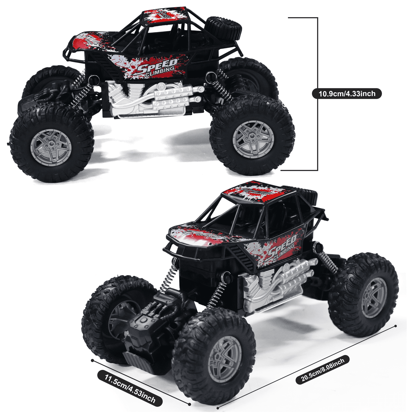 Remote Control Car, Rc Cars for Boys Age 6-8, 1:20 Scale off Road Car Toy with Rechargeable Batteries, Remote Control Monster Truck, Red