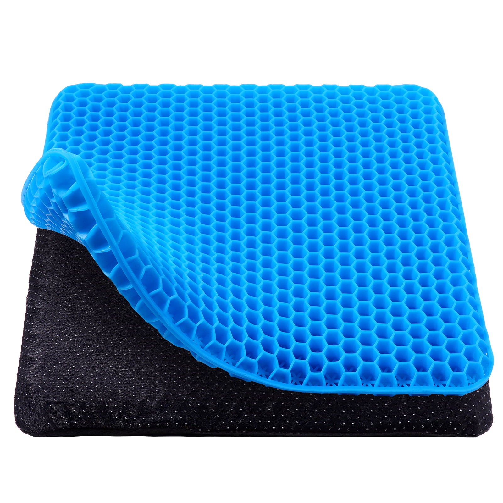 Boxgear Gel Seat Cushion – Cooling Gel Memory Foam Pillow – Seat Cushion for Tailbone Pain Relief, Lumbar Support – Non-Slip Gel Seat Cushion for Chair, Office, Gaming, Driving Seat