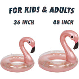 Alder Glitter Inflatable Flamingo Swim Pool Float Ring, Perfect for Spot, Pool Party Decoration for Play, Relaxation, Summer Fun Beach and Water Toys for Kids, Adults | 48 Inch