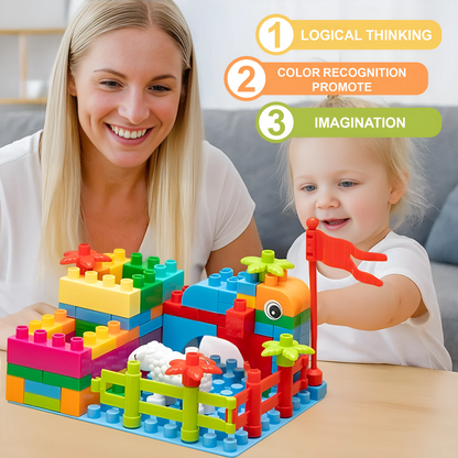 Building Blocks for Toddlers 3+, 88 Piece Pen Container Building Toy Set for Kids, Preschool Learning Toys for Boys and Girls