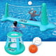 Inflatable Pool Float Set Volleyball Net & Basketball Hoops Balls for Kids and Adults Swimming Game Toy, Floating, Summer Floaties, Pool Party, Volleyball Court (105”x28”x35”) Basketball (27”x23”x27”)