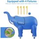 Intera Water Sprinkler for Kids, 6 Feet Giant Elephant Inflatable Sprinkler, Summer Toys Swimming Party Pool Play Sprayer for Toddler Boys Girls Outdoor Yard Lawn Beach-Blue