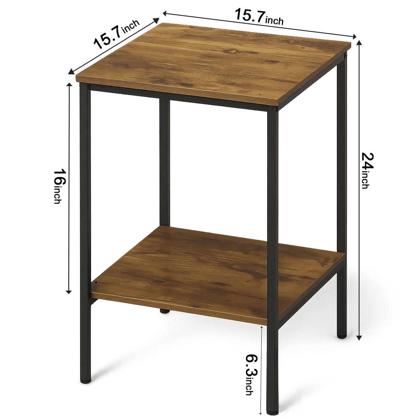 Dowellia 3-Piece Coffee Table Set for Living Room, End Table Set with Storage, Includes 1 Coffee Table and 2 End Tables, Rustic Brown