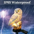 BUGHUT Solar Garden Light Outdoor, Owl Solar Garden Stake Light, Waterproof Warm White LED Light for Garden, Patio, Yard, Lawn, Walkway Decoration (White)