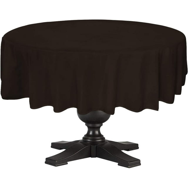 100% Pima Cotton Table Cloth Beautiful & Decorative Great for Buffet Table, | Round Tablecloth ( 90-Inch Round, Chocolate).