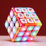 Lilac Electronic Cubik LED Flashing Cube Memory Game - 5 Brain Memory Games for Kids STEM Sensory Toys Game Puzzle Fidget Light Up Cube Fidget Toy - Easy To Clean