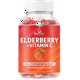 BeLive Elderberry Gummies with Vitamin C – Double Strength Elderberry with Immune Boosting Vitamin D, B-Complex, and Zinc - Raspberry Flavor (50 count)