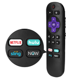 UrbanX Remote for Any Smart TV with ROKU Built In and All Roku TV for Hisense TCL Sharp ONN Hitachi Element Westinghouse LG Sanyo JVC Magnavox Built-in Roku TV w/ 4 Keys (Netflix, Sling, Now, Hulu)
