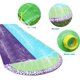 Intera 15.8Ft Water Slip and Slides with 2 Inflatable Crash Pads, Double Race Slip n Slides Play Center with Splash Sprinkler for Children Backyard Swimming Pool Games Outdoor Summer Water Toys