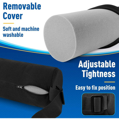 Lumbar Roll Support Pillow for Office Chair, Car, Gaming Chair, USA-Made Memory Foam Back Support Cushion with Washable Cover. The Preferred Lumbar Pillow by Physical Therapists - Standard Density