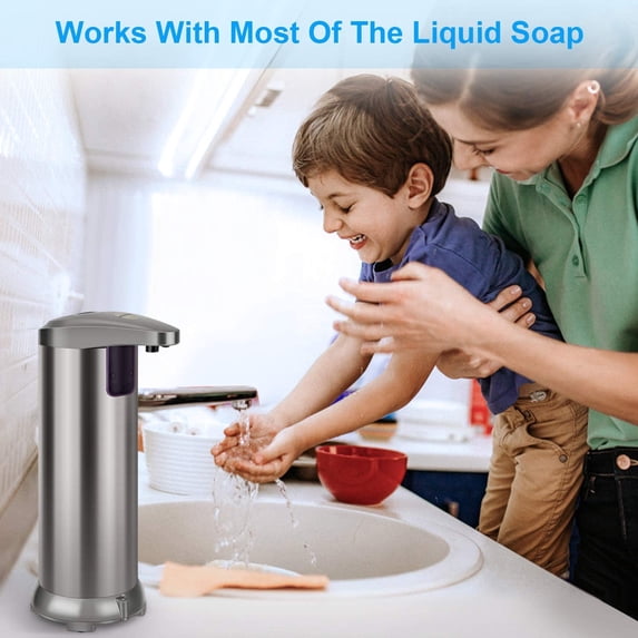 Touchless Automatic Soap Dispenser — Stainless Steel Infrared Sensor, 280ml Adjustable