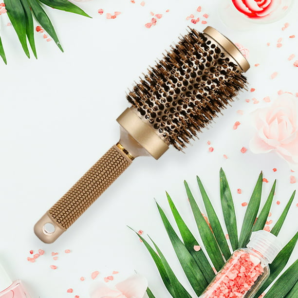 Blowout Nano Thermic Ceramic & Ionic Round Barrel Hair Brush with Boar Bristle, Best Roller Hairbrush for Blow Drying, Curling &Straightening brush for women hair (3.3" Barrel 2")&nbsp;