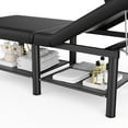 Stationary Massage Table, Holaki 80 Inch Long Heavy Duty Metal Frame Massage Bed with PU Leather, Modern Esthetician Bed for Physical Therapy Spa Tattoo Foot Massage, Black