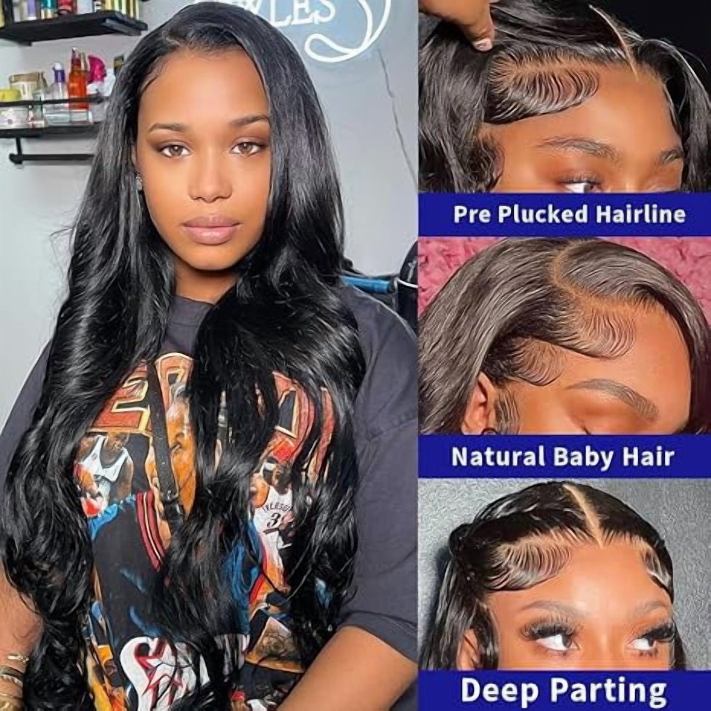 Body Wave Lace Front Wigs Human Hair Pre Plucked 13x4 HD Lace Front Wigs Human Hair 200% Density Frontal Wigs Human Hair Wigs for Women with Baby Hair 26 Inch