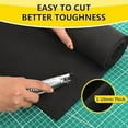 Black EVA Foam Sheets(1-10mm Thk), 1mm Craft Foam for Cosplay Supplies, 49"x13.5" with High Density 86kg/m3 Foam Roll for Art/Halloween Costume/DIY Project