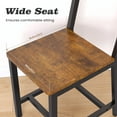 Gelloan Dining Chair Set of 2, Rustic Wood Chairs with Metal Steel Frame, Comfortable Seat, Modern Farmhouse Chair for Kitchen, Bedroom, Living Room,Rustic Brown