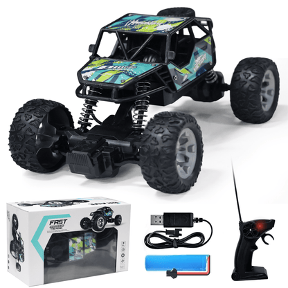 Remote Control Car, Rc Cars Toys for Boys 6-8, 1:18 Scale Off Road RC Car with Rechargeable Batteries, Monster Truck Toys, Blue